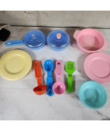 vtg Fisher Price Plates Play Skillet Pan  Spoons Spatula Utensils  - €25,35 EUR