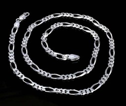 Real Solid 925 Sterling Silver Link Design chain 19.8&quot; Neck chain - £35.70 GBP
