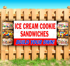 Ice Cream Cookie Sandwiches Build Your Own Advertising Vinyl Banner Flag Sign - £18.65 GBP+