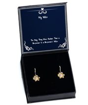 Beautiful Wife Sunflower Earrings, The Only Thing More Badass Than a Per... - £38.50 GBP