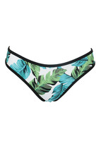 Hula Honey Green White Torrid Tropics Palm-Print Hipster Bikini Bottom M - £12.71 GBP