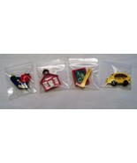 4 Vintage Button Covers Teacher School Time Schoolhouse Bus Books Slate ... - $148.07 MXN