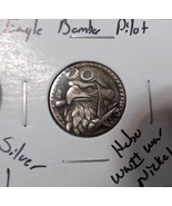 HOBO Bomber Pilot Eagle Made From A REAL WWII Silver War Nickel 35% SIGNED - €12,92 EUR