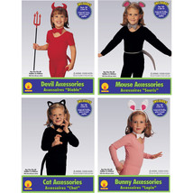 Child Costume Accessory Kit:White Bunny, Black Cat, Red Devil or Gray Mouse - £5.61 GBP