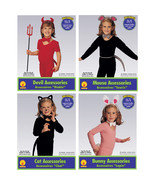 Child Costume Accessory Kit:White Bunny, Black Cat, Red Devil or Gray Mouse - £5.58 GBP