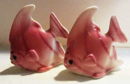 Vintage pink angel fish salt and pepper shakers Japan - £16.34 GBP