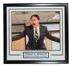 Rainn Wilson Signed Framed 16x20 The Office Dwight Schrute Manager Photo JSA - £136.50 GBP