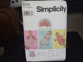 Simplicity 8595 Babies Dress, Romper &amp; Jacket Pattern - Size NB/S/M/L (7-24 lbs) - £9.45 GBP