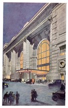 Fred Harvey Postcard Union Station Kansas City on Broad Plaza - £10.07 GBP