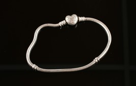 *Pandora ALE S925 Snake Chain Heart Clasp Bracelet 8&quot; - $40.00