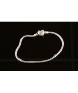 *Pandora ALE S925 Snake Chain Heart Clasp Bracelet 8&quot; - $40.00