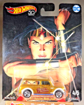 2018 Hot Wheels Alex Ross DC Comics- Wonder Woman 4/5 &#39;67 AUSTIN MINI VAN Gold - £12.19 GBP