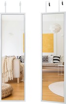 Edenseelake 2 Packs 14X48 Inch Full Length Wall Mirrors, Over Door Mirror, White - £93.17 GBP