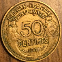 1931 France 50 Centimes Coin - £1.27 GBP