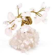Polished Rose Quartz Gemstone Miniature Gem Tree Mini Gemtree - $4.94