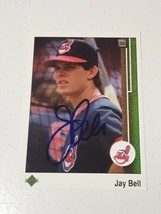 Jay Bell Cleveland Indians 1989 Upper Deck Autograph Card #489 READ DESC... - $4.94