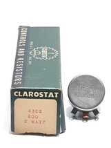 Clarostat 43C2-200 Controls and Resistors 200 OHM S Taper 2.0W 140-7030  - $22.50