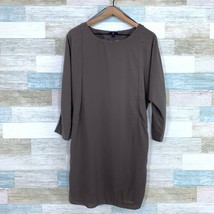 Gap Chiffon Cut Out Back Dolman Dress Taupe Brown Long Sleeve Womens Siz... - £16.04 GBP