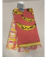 LOT of 2 Kitchen Tea Towels Pop Art Style Banana Set FUN Pink Yellow NEW... - $12.84