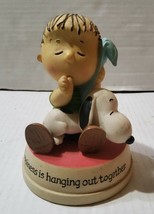 Peanuts Linus Snoopy Figurine Happiness is Hanging out Together 2010 Hal... - $46.43
