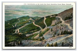 Switchbacks on Lands End Road Grand Mesa CO Colorado UNP Linen Postcard Z2 - £2.30 GBP