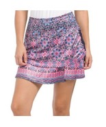 NWT LUCKY IN LOVE Pink Blue Radiant Ruched Sides Golf Skort S M L XL - £31.78 GBP