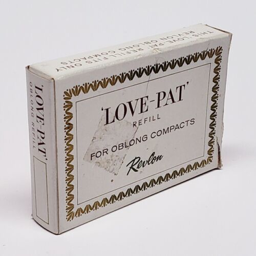 NOS Vintage Revlon Love Pat Refill For Oblong Compacts Dark Rachel-Dk Beige - $29.59