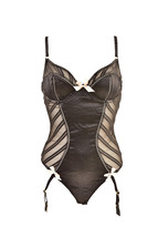 AGENT PROVOCATEUR Womens Bodysuit Silky Lace Elegant Black Size AP 2 - £281.79 GBP