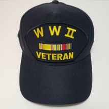 VTG World War II Veteran Baseball Cap Hat Made in the USA Adjustable - £11.62 GBP