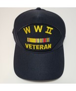 VTG World War II Veteran Baseball Cap Hat Made in the USA Adjustable - £11.84 GBP