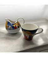 Vintage 90’s Sango Furio Cafe Paris Creamer and Coffee Cup 4914 - $28.28 CAD