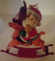 Vintage Christmas Ornament Mouse In Rocking Chair Trim A Tree Charm - $9.50