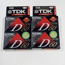 TDK D60 High Output Blank Audio Cassette Tapes IECI/Type 4 Pack Sealed - £18.58 GBP
