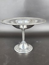 WM Rogers Dish Bowl 5.25&quot; Silverplate Open Compote Pedestal Ornate Edges... - $20.85