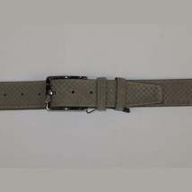 Mens Genuine Basket weave Suede Soft Leather Belt PIERO ROSSI Turkey # 1002 Gray image 3