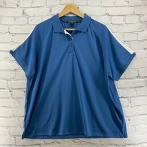 Devon Jones Sport Polo Shirt Mens Sz 2XL Blue Golf Casual FLAW - £12.46 GBP