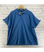 Devon Jones Sport Polo Shirt Mens Sz 2XL Blue Golf Casual FLAW - £12.61 GBP