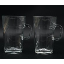 Nespresso Clear Glass 12oz Mugs 5” H Set of 2 - £25.12 GBP