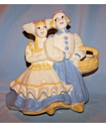 Vintage Unmarked Arm in Arm Dutch Couple Planter-6 inches - $33.49 CAD