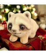 Vintage Josef Original Felted Flocked Racoon with Original Tags Japan 1970s - $407.47 MXN