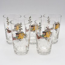 Vintage Lot of 5 Mid Century Barware Glasses Libbey &#39;Horse &amp; Carriage&#39; 1... - £35.52 GBP