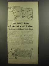 1953 American Meat Institute Ad - How much meat will America eat today? - £14.53 GBP