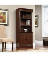 5-Shelf Bookcase Doors Bookshelf Book Wood Adjustable Shelves Hidden Sto... - £254.58 GBP