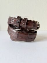 Rod Patrick Mens Western Belt Brown 1.25 " Genuine Fuscus Caiman Leather... - $247.50