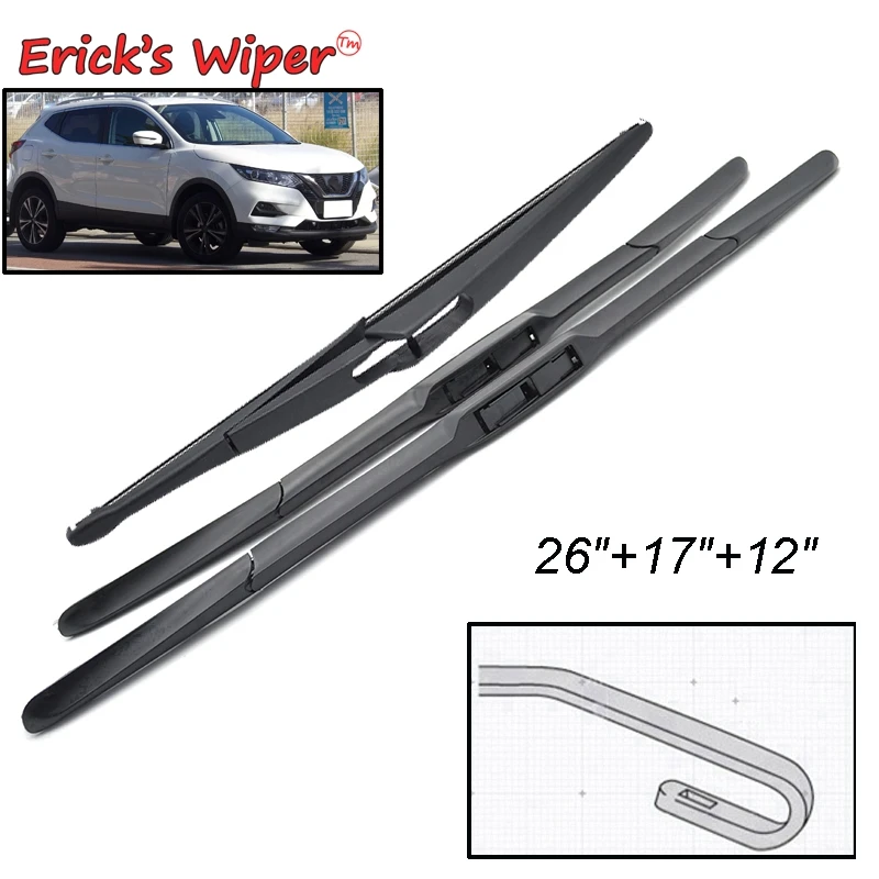 Erick&#39;s Wiper Front &amp; Rear Wiper Blades Set For Nissan Qashqai J11 2013 - 2020 - £19.11 GBP+