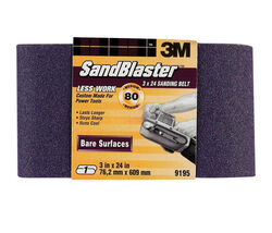 3M Sandblaster 24 in. L X 3 in. W Ceramic Sanding Belt 80 Grit Medium - $7.95