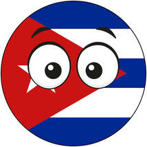 Cuba Country Ball Googly Eyes Vinyl Decal 6 inches wide - £7.87 GBP+