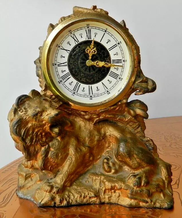 antique mantle clock West Germany mid 20th C Mercedes brand working - $180.00