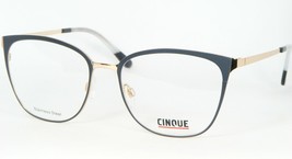 Cinque By Vistan 11070 2 Navy Blue /GOLD Eyeglasses Glasses Frame 53-17-135mm - $77.90