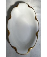 Haviland Limoges Silver Anniversary Gold Trim 8&quot; Oval Celery - $29.70